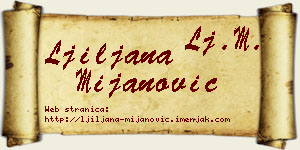 Ljiljana Mijanović vizit kartica